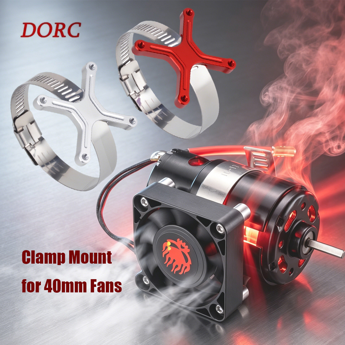 Rc Hobby Grade Car - Uniwersalny Regulowany Uchwyt Wentylatora 30-49mm Szeroki