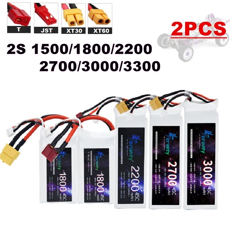 Rc Hobby Grade Car - 2 sztuk 7.4V Lipo 2S bateria
