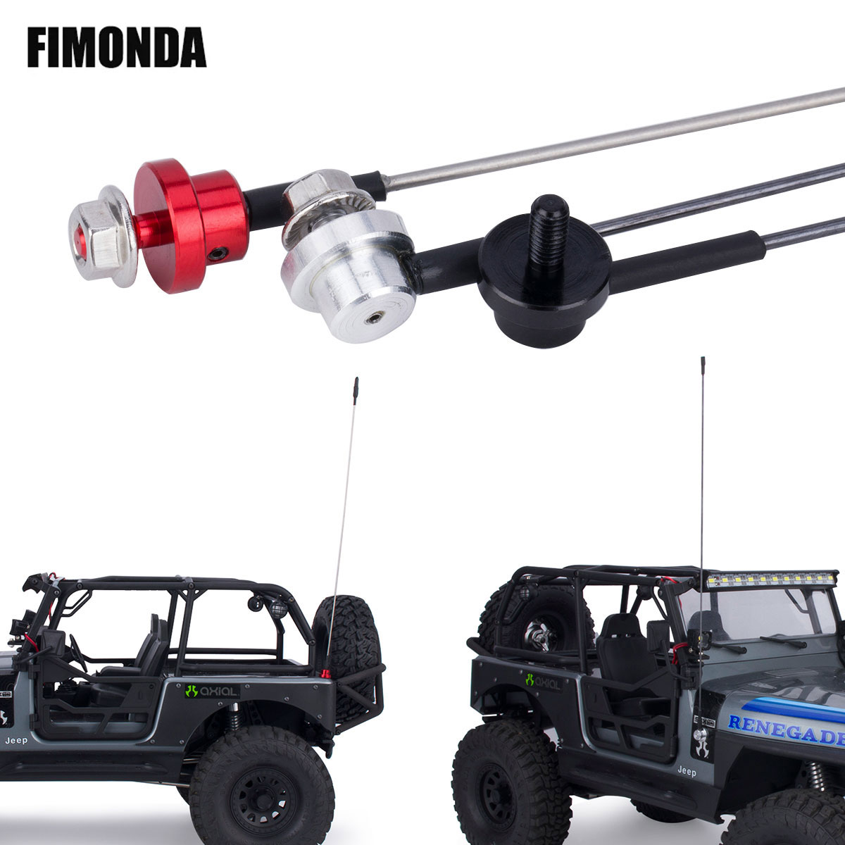 Rc Hobby Zone - 50cm metalowa regulowana antena symulacyjna z