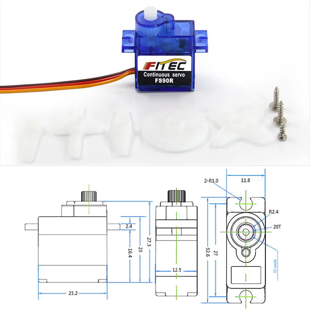 Feetech Mini FS90R Micro Servo – Rc Hobby Shops recenzja i cena